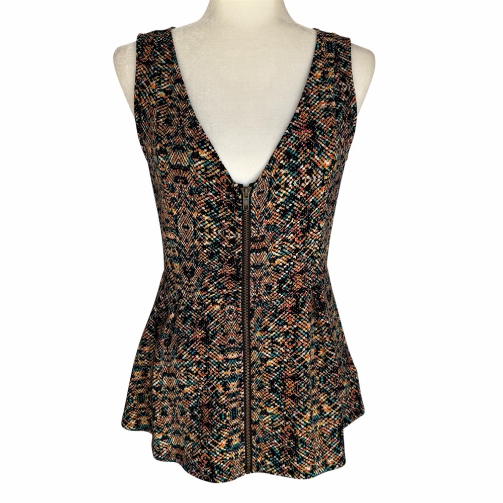 BONGO Multicolor Knit Top with Speckled Print